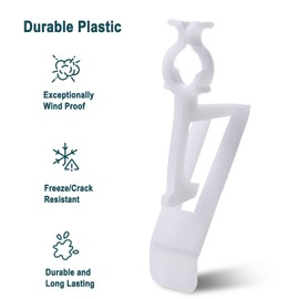 Minetom 400 Pack All-in-One Christmas Light Clip for C7 C9 Christmas String Lights, Christmas Light Plastic Clips for Roof and Gutter, Shingle Clips Outdoor