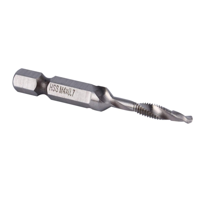 M4 Combination Drill and Tap Bit, HSS 1/4" Hex Shank