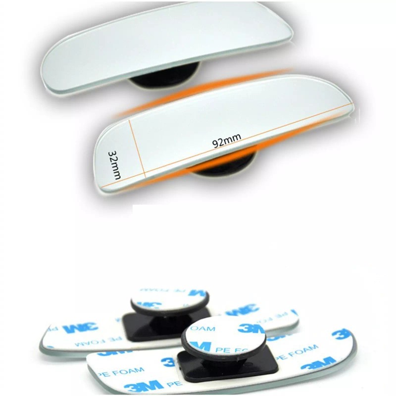 2x 360° Stick on Rear View Auxiliary Blind Spot Mirror