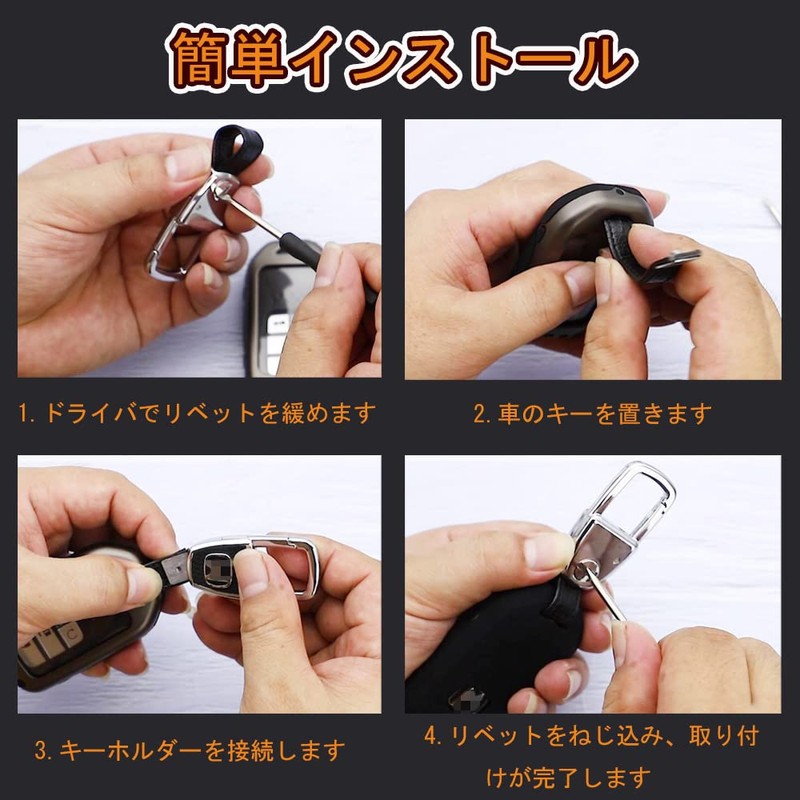 Key Chain Car Key Holder Genuine Leather Key Durable Metal,