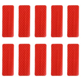 PATIKIL Reflective Stickers, 30 Pcs Safety High Visibility Reflective Sticker Waterproof Driveway Reflectors for Bicycle, Motorcycle, Red (Rectangle)