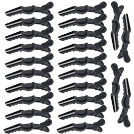 24 Stück Haarclips,Alligator clips haarklammern,friseurbedarf haarklemme,hair clips for styling,no trace haarklammer mit silikonband, abteilklammern friseur,haarclips locken fixieren
