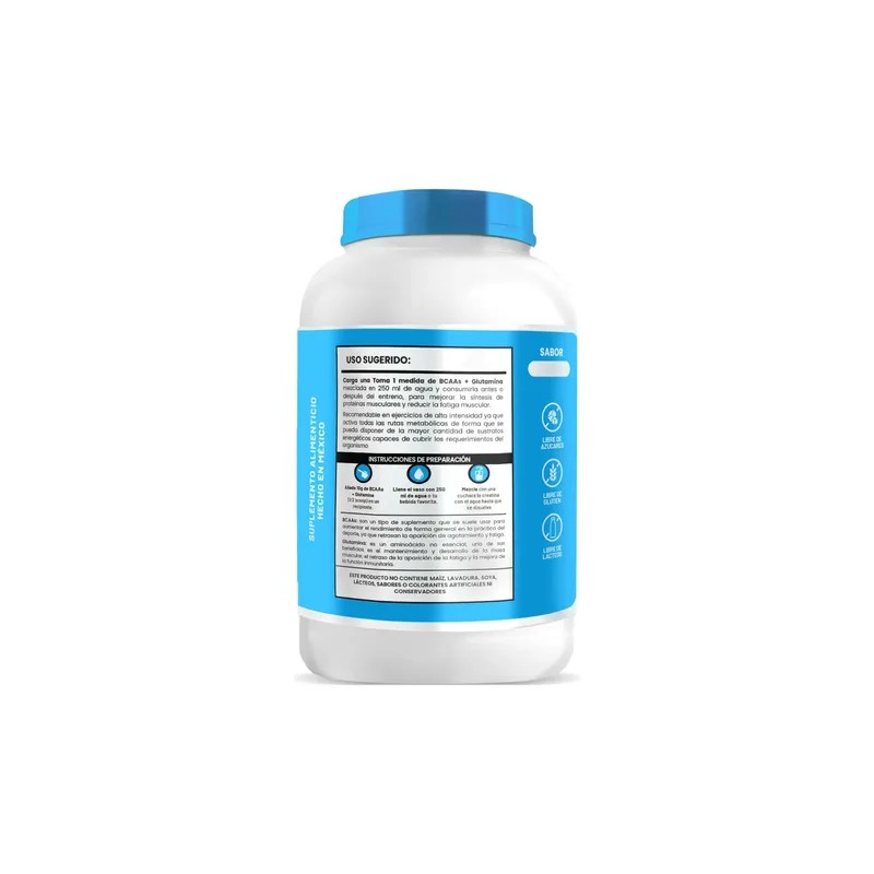 Aminoácidos Bcaas + Glutamina D-mon 1kg Sabor Mora Azul