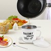 1.5L Bacon Grease Container with Strainer, 46oz Large Enamel Rustic