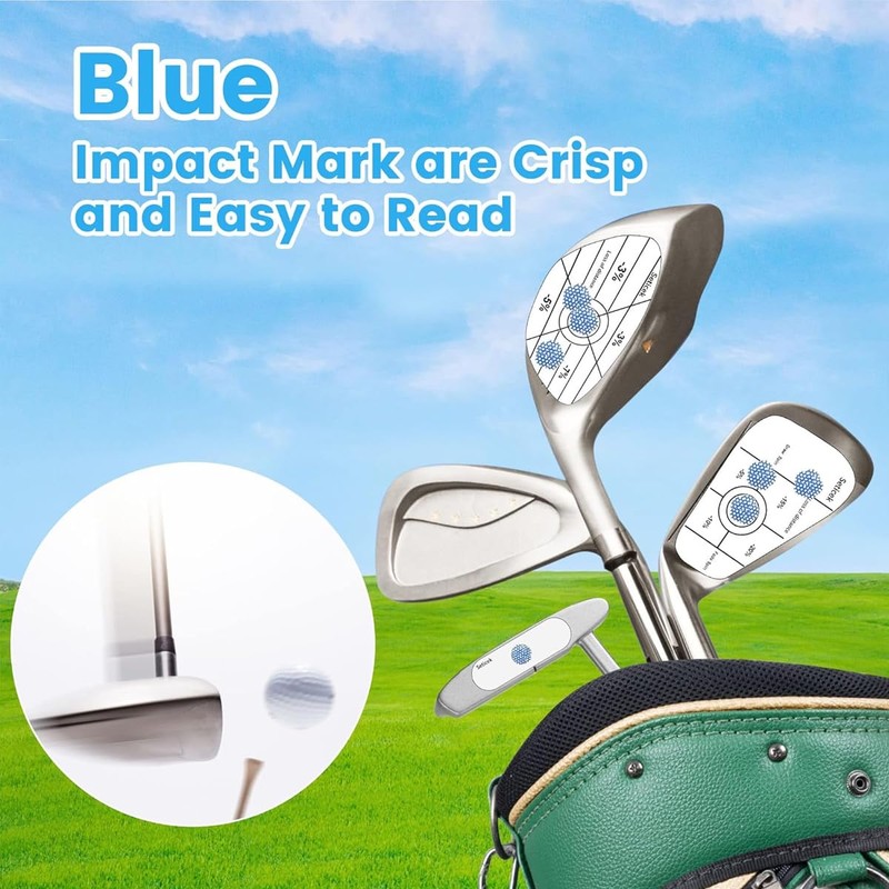 AIMALL Golf Strike Ball Stickers - 3-in-1 Impact Label Tape