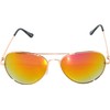 Stylish Aviator Red Mirror Lens Sunglasses Gold Metal Frame Spring