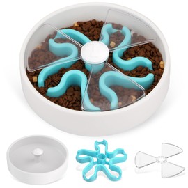 Slow Feeder Maze Dog Bowl - Non-Slip Interactive Feeder for Dry, Wet & Raw Food (Petals)