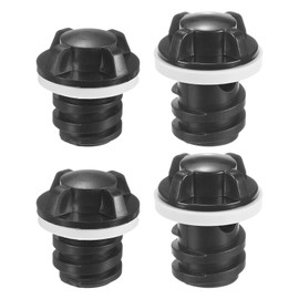 M METERXITY 2-Set Cooler Drain Plug Combo Replacement, Large & Small(Each 2) with Leak-Proof Design for Drain Plugs and Most Coolers Accessories[Black]