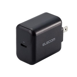 Elecom MPA-ACCP17BK USB Outlet Charger, 20 W, USB PD Compatible, Type-C x 1, Black