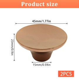 GDFYMI 2 Pack Universal Pot Lid Top Replacement Knob, Metal Pot Ld Handle with Screw Kits, Rose Gold