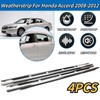 4Pcs Weatherstrip Window Moulding Trim Seal Belt Compatible with 2008-2012