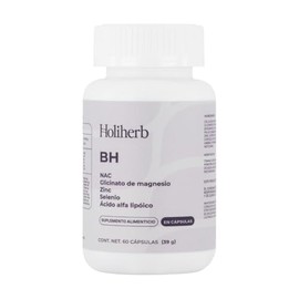 Holiherb Cápsulas BH | Suplemento para mujeres con Zinc, Selenio, NAC, ALA y Glicinato de Magnesio | Rinde 30 días | 2 cápsulas por porción