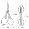 Allpdesky 2 Pieces Stainless Steel Scissors Anti-Rust Folding Scissors Glasses-Shaped