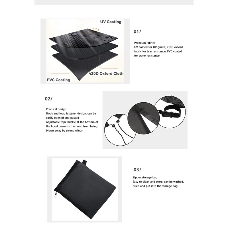 Waterproof Wagon Cover Professional Dustproof Protective UV Resistance Folding Wagon