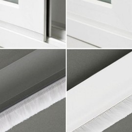 Waterproof Window & Door Draft Stopper Weatherstripping Window Gap Sealer (White) 3ea