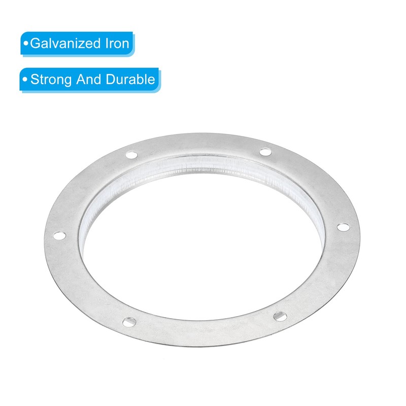PATIKIL 7" Duct Connector Flange, 2 Pack Metal Straight Pipe