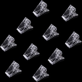 Forsewian 10Pcs Polygel Nail Clips for Quick Making Polygel Nail Forms, Nail Tips Clamps for Building Finger Nail Extension under UV LED - Convenient Tool for DIY Manicure Nail Art