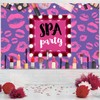 Spa Party Makeup Birthday Backdrop Banner Decorations Pink for Girls