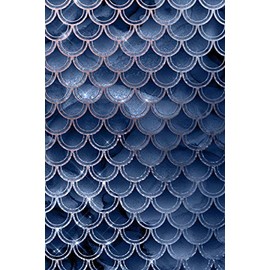 Blush and Navy Mermaid Scales Composition Notebook - Small Lined Notebook (Softcover Journal / Notebook / Diary)