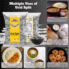 Rani Urid / Urad Split (Matpe beans split with skin) Indian Lentils, 32oz (2lbs)