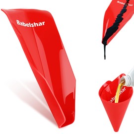 Babelshar Foldable Flexible Funnel for Oil Change, Form a Funnel for Automotive Use, Large Flex Oil Filling and Draining Tools, Spill-Free, Easy to Clean, for Lawnmower Motorcycle Snowplow Truck