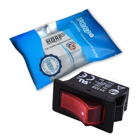 HQRP ON Off Red Rocker Switch 2-Prong 16A 125V Compatible with KEDU HY35B, Craftsman Saw, Air Compressor, Grizzly T10875 Grinder, Craftsman CX904 Grinder