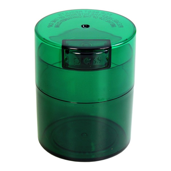 Tightvac - 1/2 oz to 3 Ounce Airtight Multi-Use Vacuum Seal Portable Storage Container for Dry Goods, Food, and Herbs - Green Tint