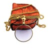 Brass Magnifying Glass, Optical Magnifier Lens with Chain Monocle for