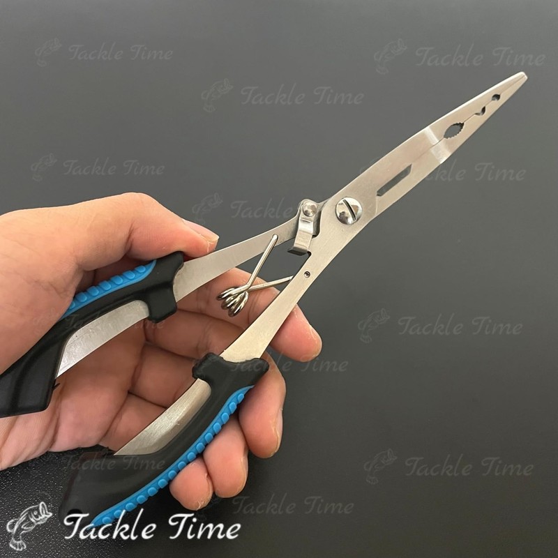 TackleTime Fishing Pliers Long Needle Removal Split Ring Opener Fishing
