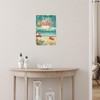 LQNMPPH Nostalgic Seaside With Scalloped Edges Sunshine Sign Metal Tin
