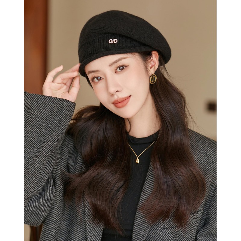 kanaelun Women's Hat, Beret, One Size, No Brim, Plain, Basic,