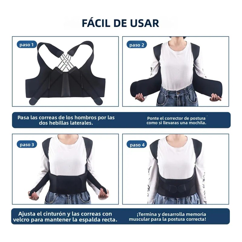 Faja Ortopdica Correctora De Postura Unisex Calidad