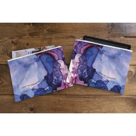 by Kathy Keep On Dreaming Zipper Folder Jumbo Pouch with Watercolor Design