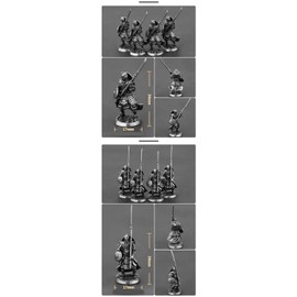 Alloy Samurai Model, Ancient Mini Warrior Model Toy, Japanese Style Table Games and Chess Decoration Military Manual, DIY Alloy Samurai Doll (Long Sabre Samurai-B)