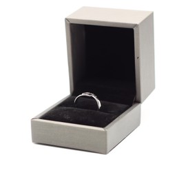 Faith Over Fear Ring Inspirational Jewelry Brass Rings with 925 Sterling Silver-plating with PU leather box Hand-hammered Adjustable Opening Ideal Gifts for Men Women