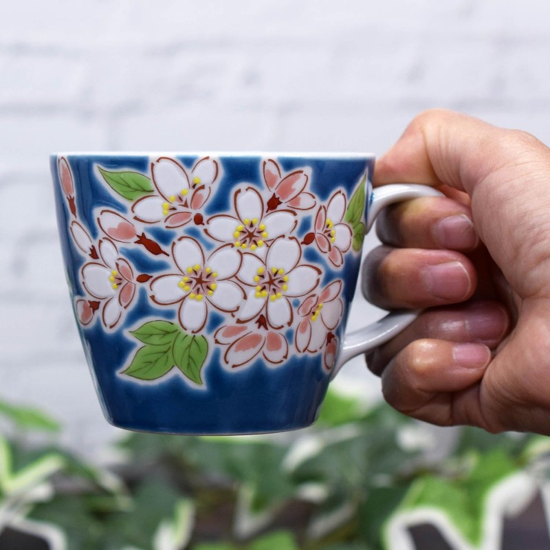 和座の蔵 おしゃれ コーヒーマグ 九谷焼 マグカップ 桜 陶器 高級 ブランド 食器