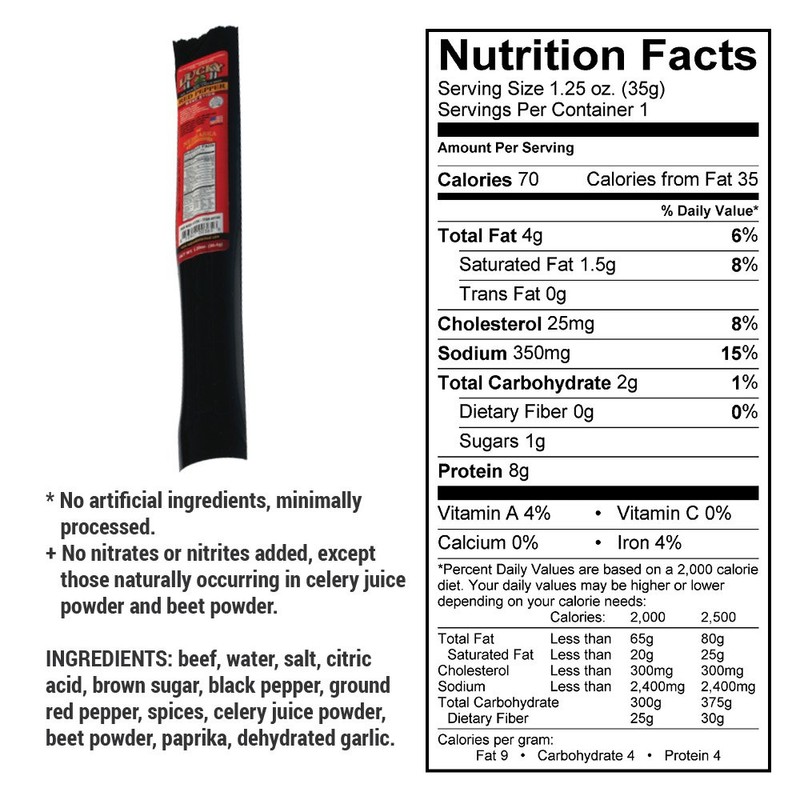 Lucky Beef Jerky - 1.25oz Sticks (Assorted, 12 Pack)