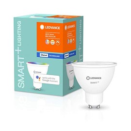 LEDVANCE Smart LED Reflector Lamp with Bluetooth Mesh Technology, GU10 Socket, Light Colour Changeable (2700-6500K), RGB Colours Changeable, 40W Replacement, Controllable with Alexa and Google, BT,