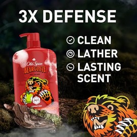Old Spice Wild Bearglove Scent Body Wash for Men, 30.0 Fluid Ounce (Pack of 4)