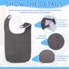 Jeere 10 Pcs Adult Bibs Washable Clothing Protector for Men