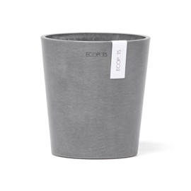 Brussels Ecopots Pot 14 cm Diameter 16 cm Height Made of Recycled Plastic for Orchids Frost and UV Resistant