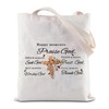 FEELMEM Motivational Bible Verses Tote Bag Faith Mental Health Tote