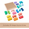 Fisher-Price Wood Toddler Toy Interlocking Blocks Stacking Jigsaw Puzzle with