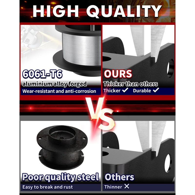 FLYCLE 3'' Front Leveling Kit for 2014-2023 Ram 2500 4WD,