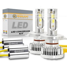 Headlight Experts H4 Dual Beam LED KIT for 1999 Toyota 4Runner Plug and Play 6000K 22,000 Lumens w/Canbus Built-In Error Free (Pack of 2) Fog Light