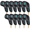 CRAFTSMAN GOLF Black 11pcs/Set Crocodile Pattern Iron Head Covers Set