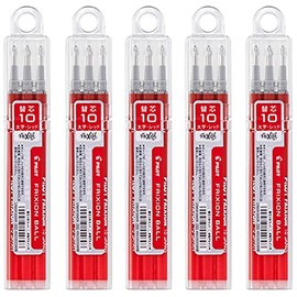 Pilot LFBKRF30M3R FriXion Ball Refills, 1.0mm, Red, 3 Pack x 5 Pack Set