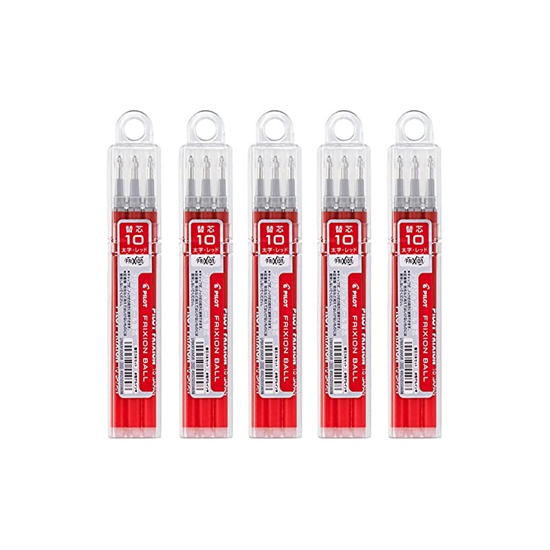 Pilot LFBKRF30M3R FriXion Ball Refills, 1.0mm, Red, 3 Pack x