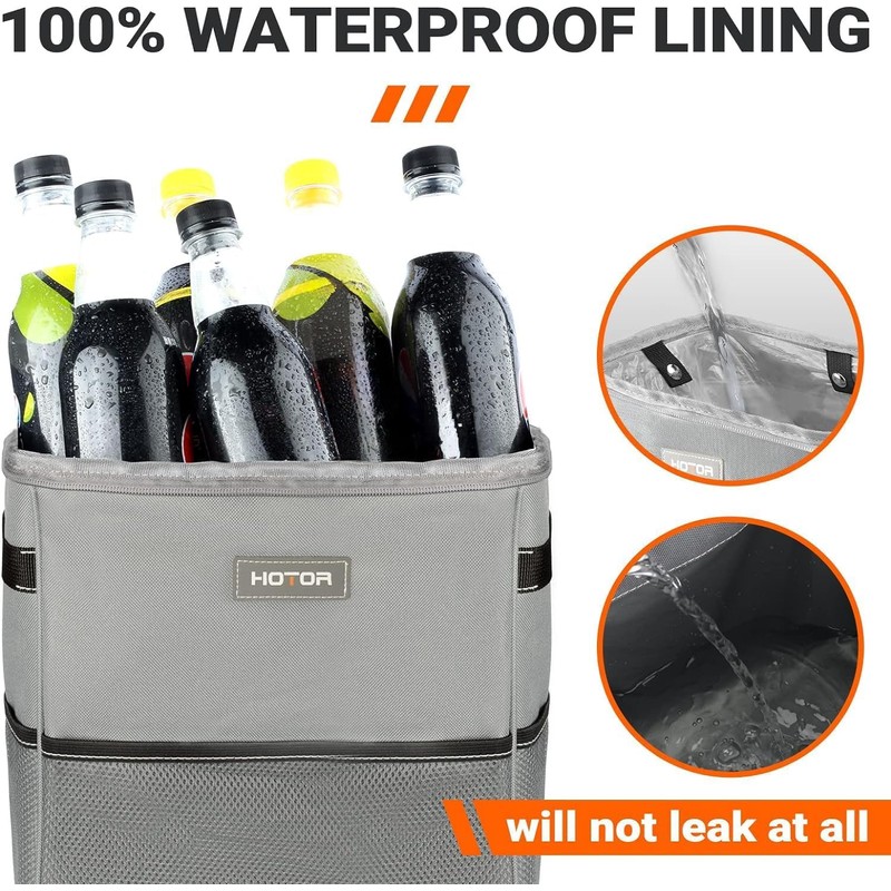 HOTOR Car Trash Can, Multifunctional Car Accessory for Interior Car