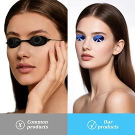 Iiglunatic Tanning Goggles, Tanning Eye Protection 50pairs - Latex-Free Disposable for Stand-Up Tanning Beds, Salon & Home Use_Dark blue